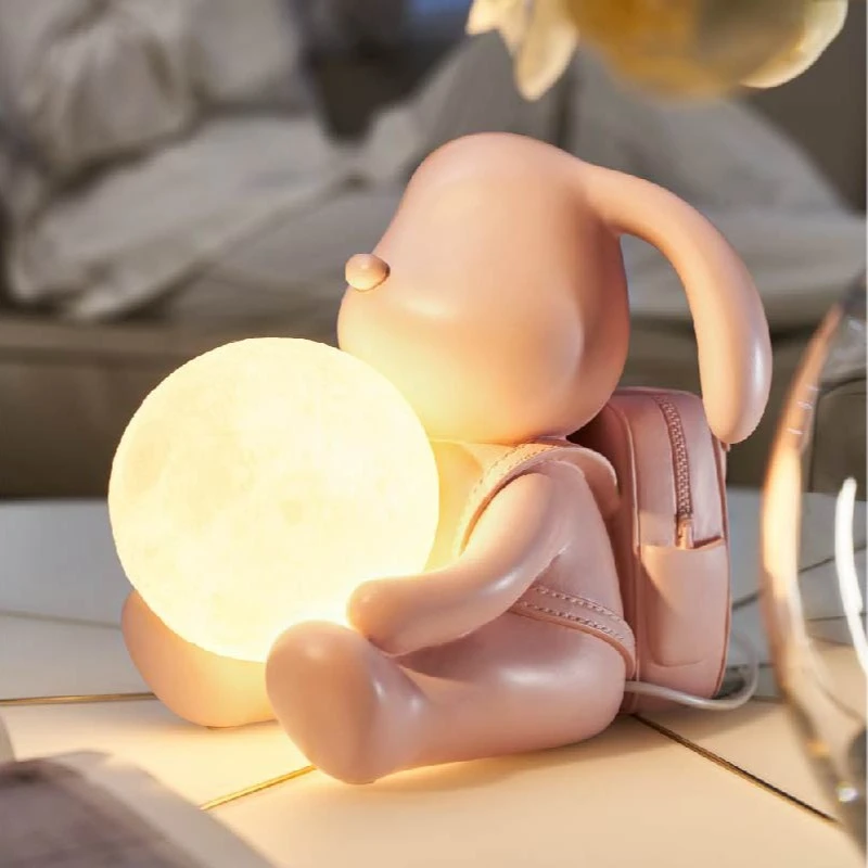美克美家Rehome【萌兔灯】童趣家居小物件客厅摆件书房卧室小夜灯
