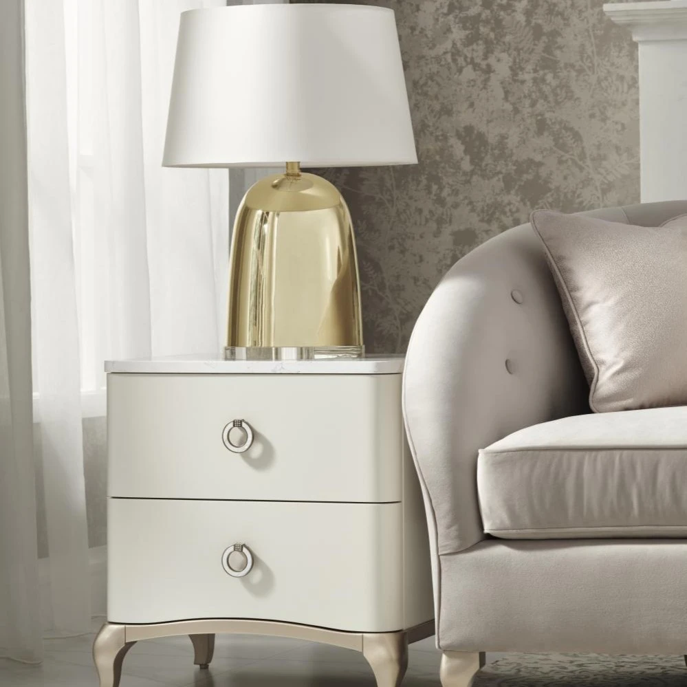 美克美家Rehome星畔巴黎法式轻奢家用卧实木床头收纳柜抽屉式角桌