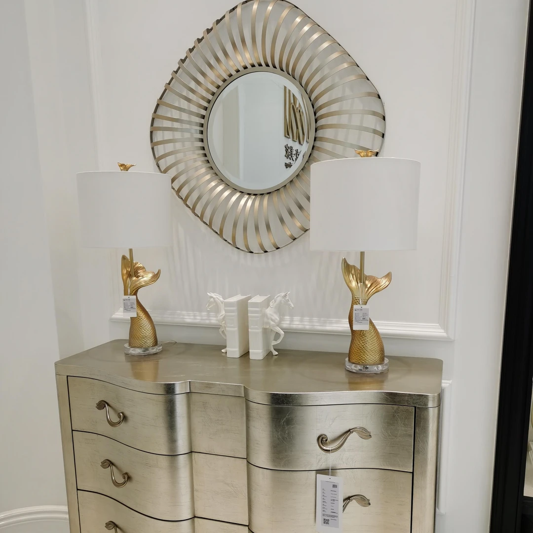 美克美家Rehome【美人鱼尾】美式轻奢简约床头灯客厅玄关书桌台灯