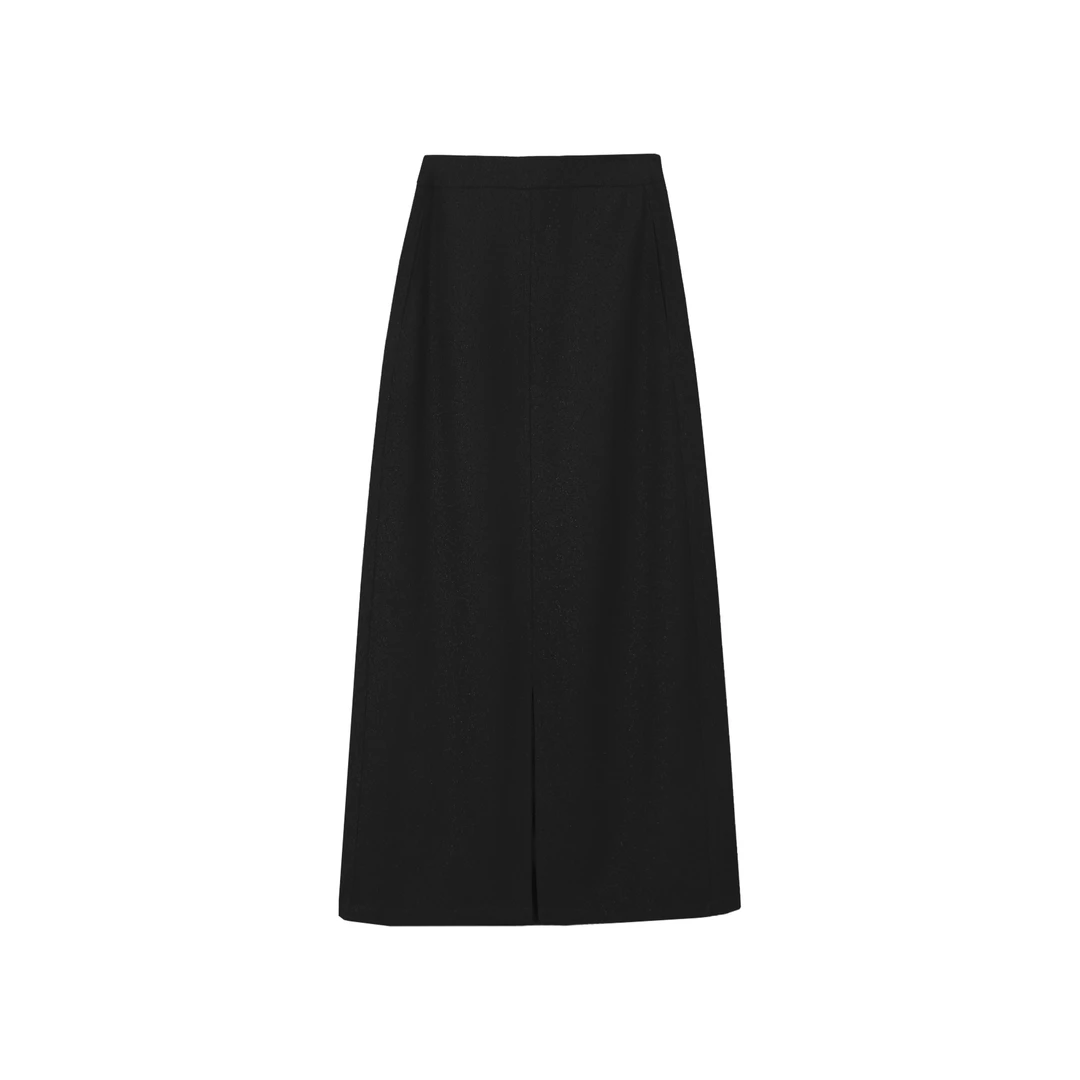 【莫妮卡卡】（裙长89）早秋开叉高腰时尚百搭长款半身裙ZCS3005-1