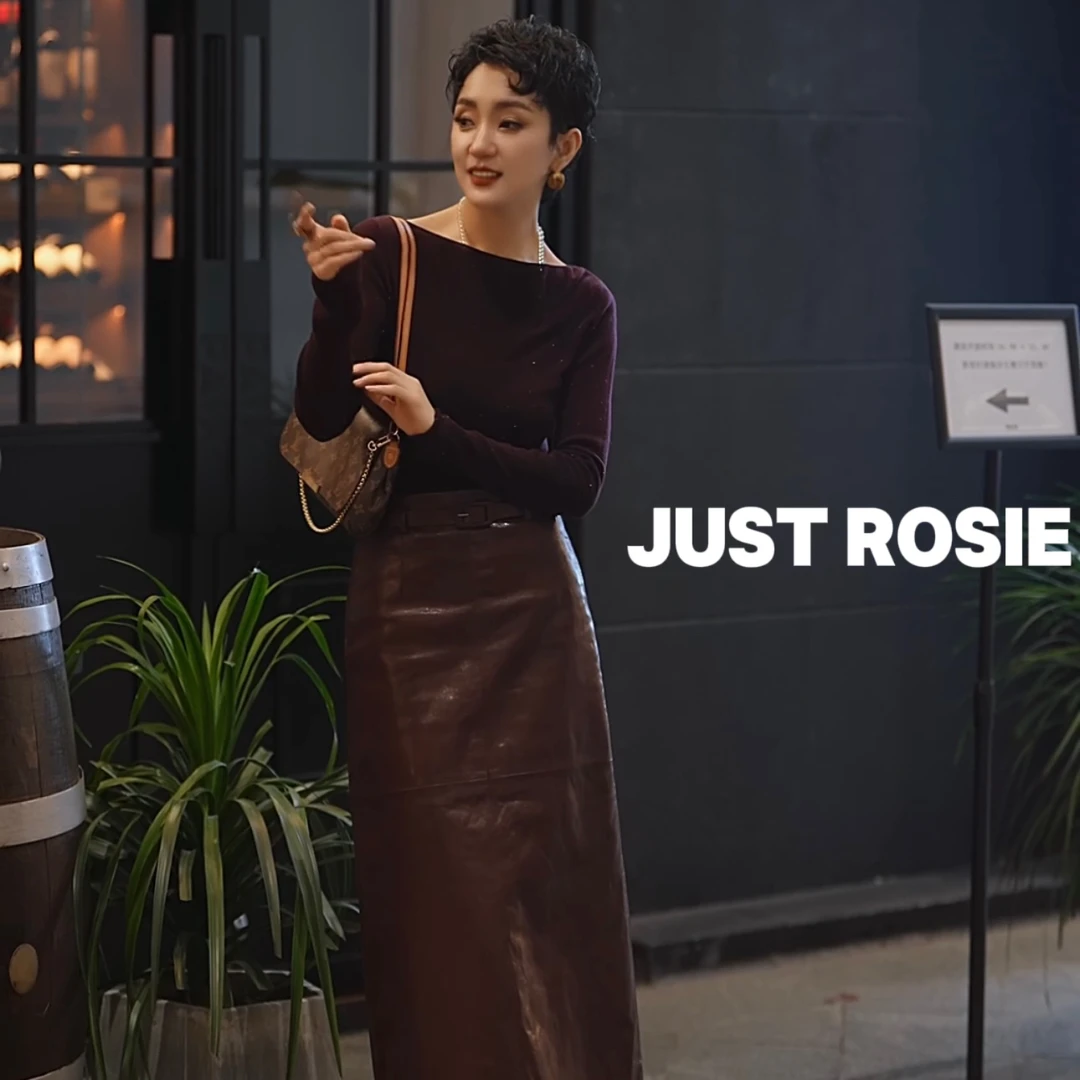 【莫妮卡卡】（裙长77）早秋新款轻奢时尚百搭气质半身裙--Y0078632