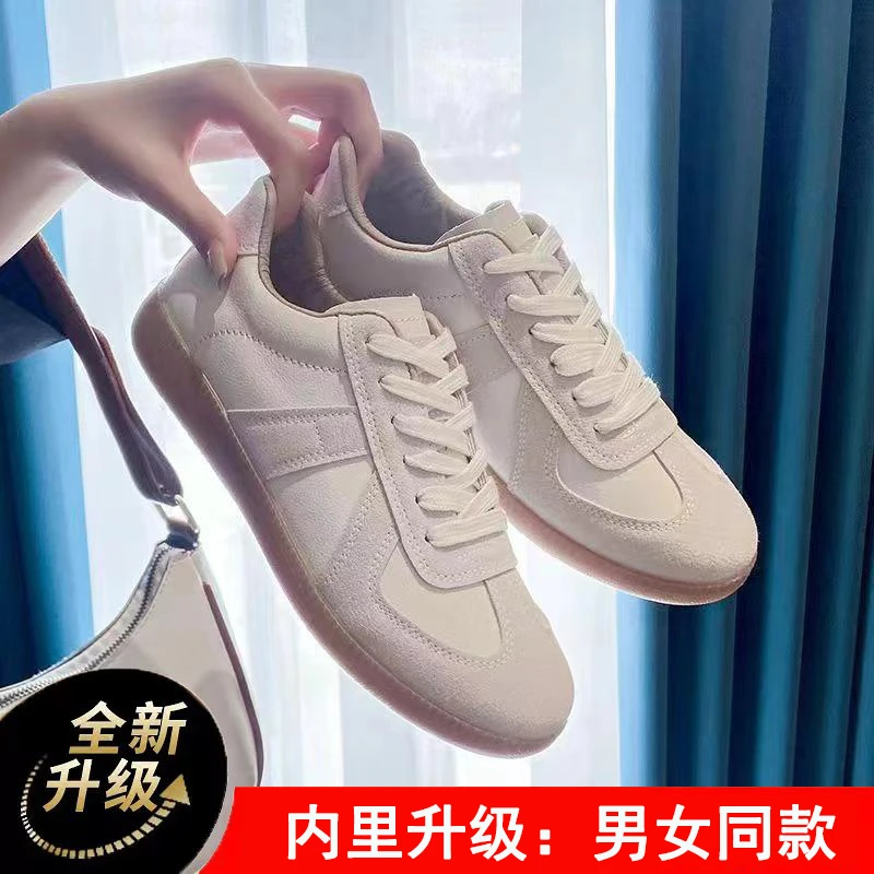 【进店福利】限购一双超薄夏季牛皮男女同款单绒德训单鞋小白鞋真皮