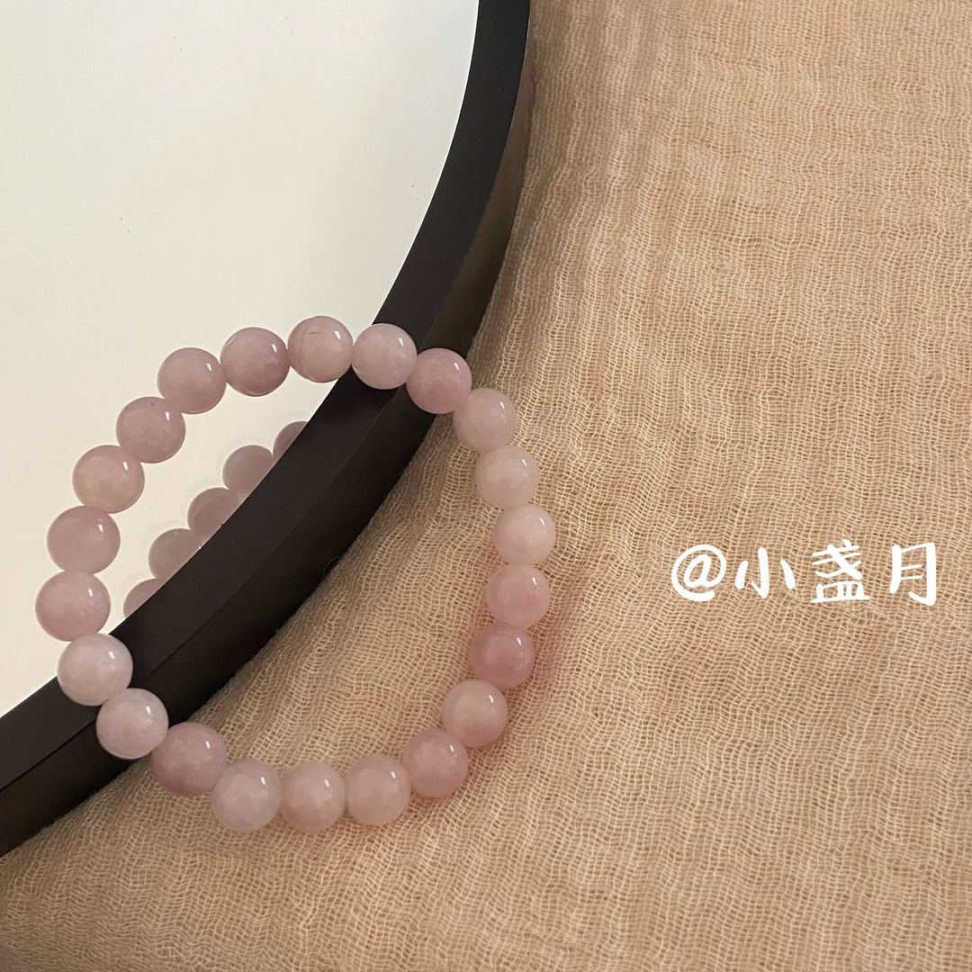 非金属仿水晶手链 小清新温柔冰山翠手链ins冰透粉紫甜美少女手串