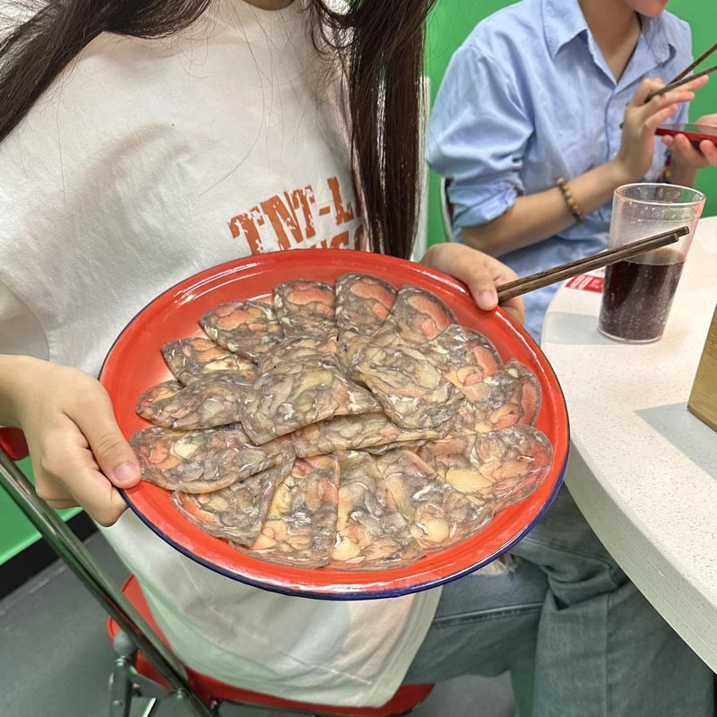 老式搪瓷网红茶盘子怀旧饭店大盘鸡鱼水果麻辣烫菜盘花碟子搪瓷盘
