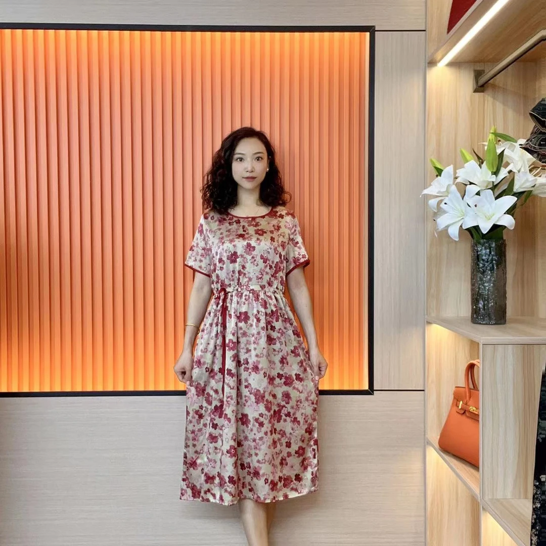 悦悦家定制2241【浪漫樱花】高端 大气 连衣裙