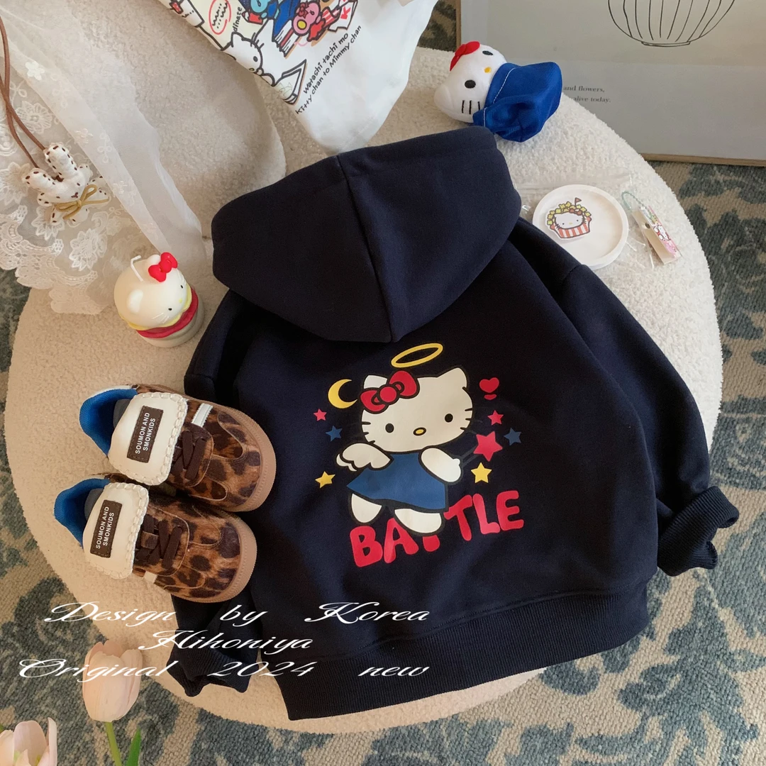 【Kitty猫外套】五Hihoniya~2024秋季新款亲子Kitty猫长袖连帽外套