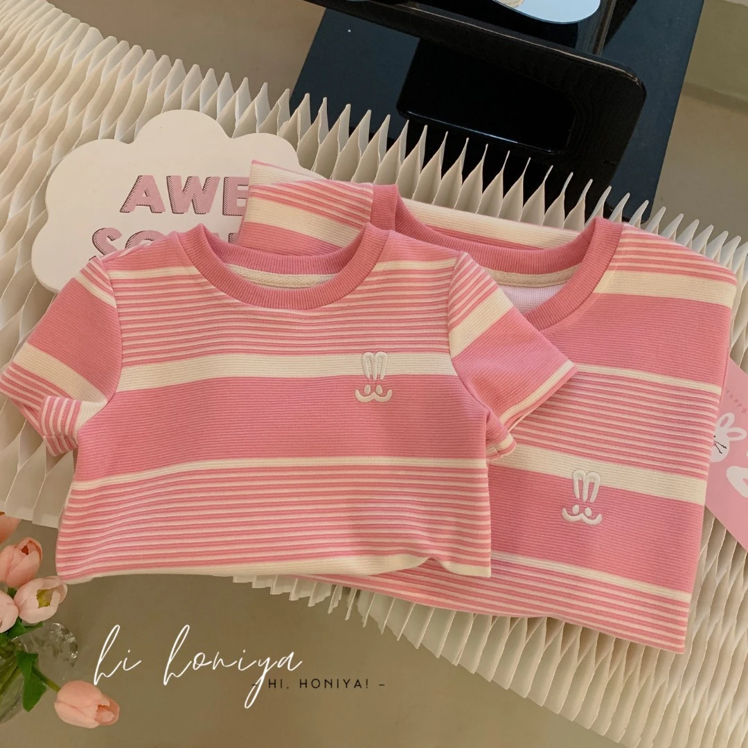 【桃之夭夭】Hihoniya～2024亲子条纹套装连衣裙
