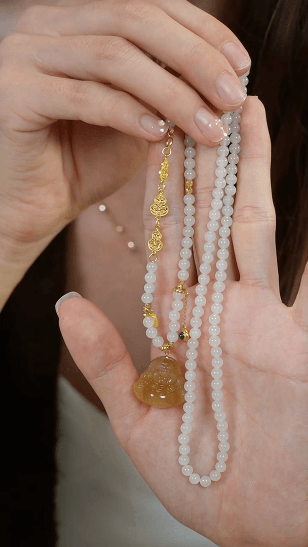 【闪购商品】和田玉颈饰18K金镶嵌?****?和田玉项链（发一件多样性）