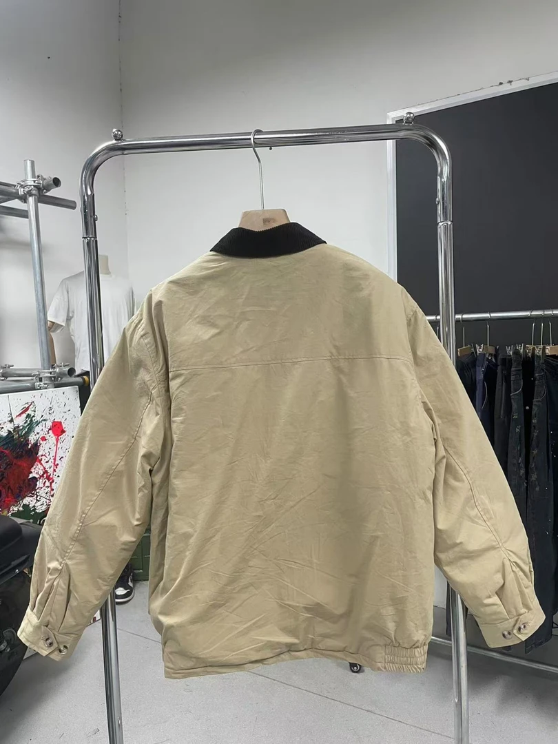 【临时系列】里格子卡其棉外套