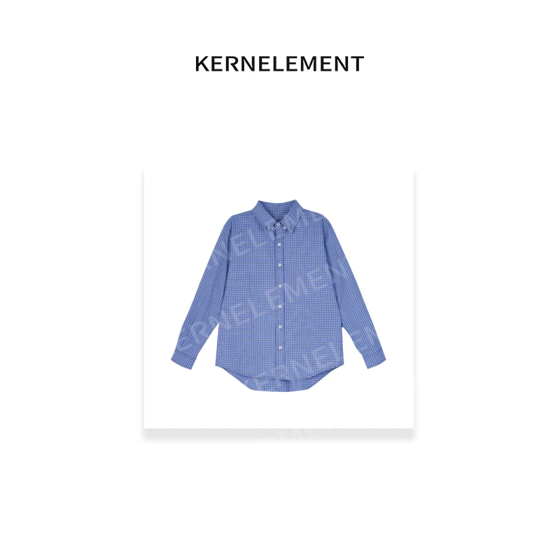 KE「格子衬衫」谬系经典蓝格子高级感衬衫QC034