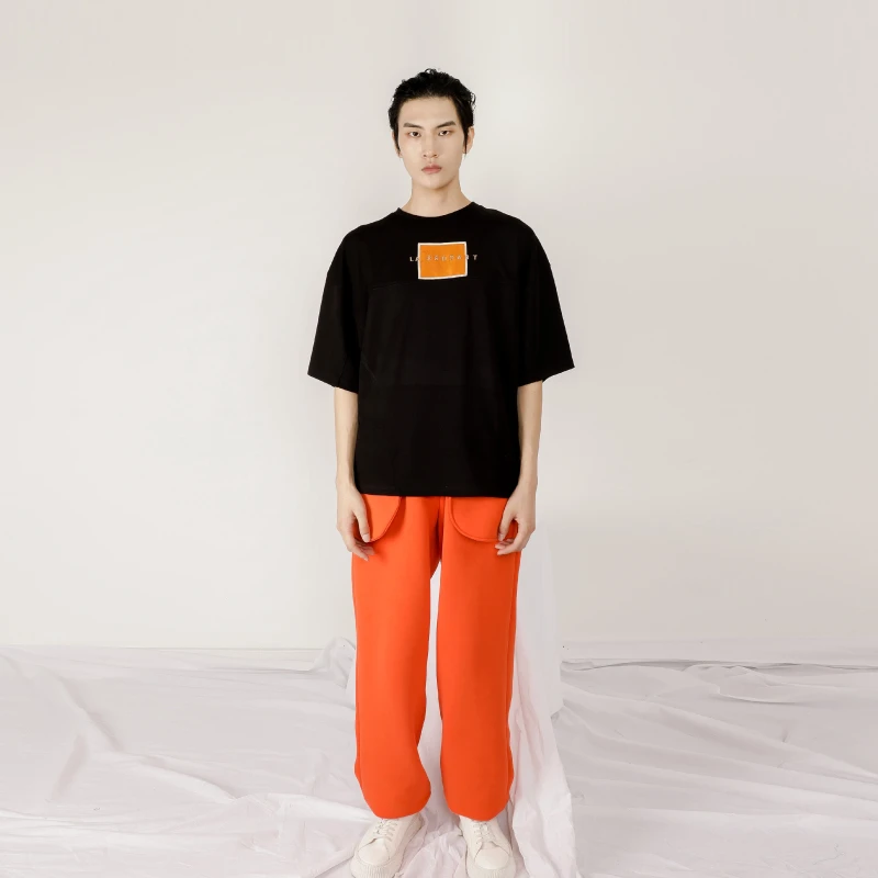 SUNCUN/三寸盛京中国风 撞色设计 宽松男女T恤