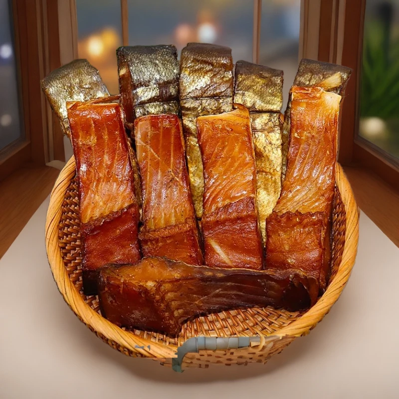 【热销】腊涟鱼块湖南特色土特产干货烟熏鲢鱼块干农家风味柴火味道