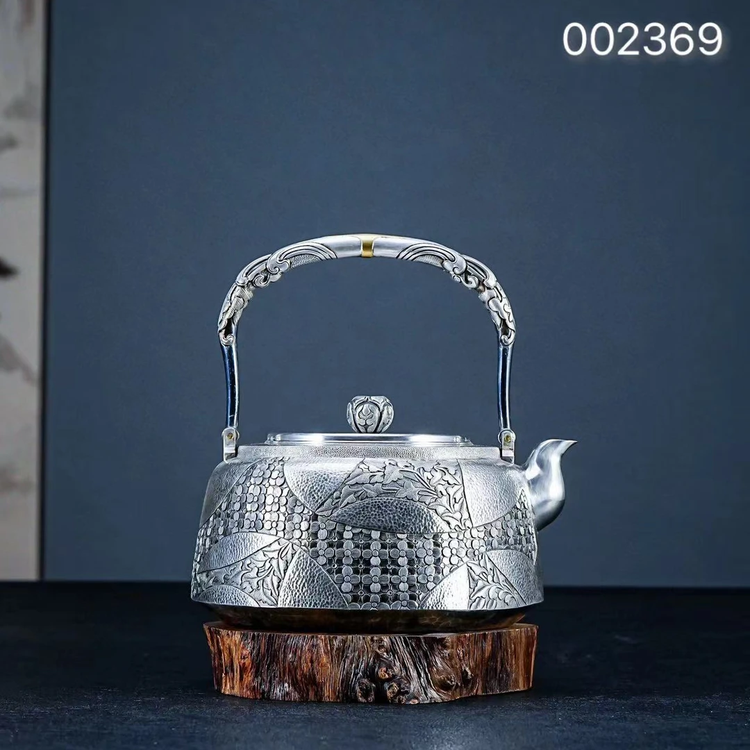 【森田手作】【段六一】大师制 金玉满堂烧水壶纯手工煮水雕刻复古