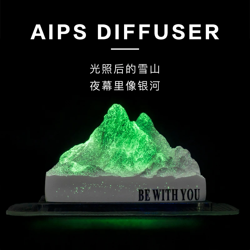 阿尔卑斯山扩香石雪山香氛桌面车载无火香薰摆件高级感礼品