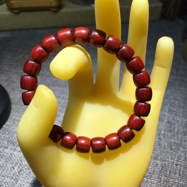 小叶紫檀泥料8*9直切桶珠精品手串【不拍后悔款，亏米做数据】