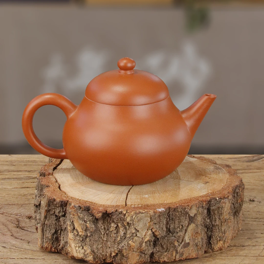 原矿朱泥矮梨紫砂壶（生砂 单矿）