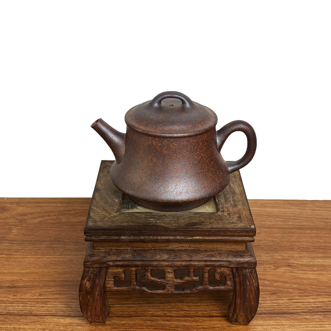 原矿黑砂金星 影瓢紫砂壶