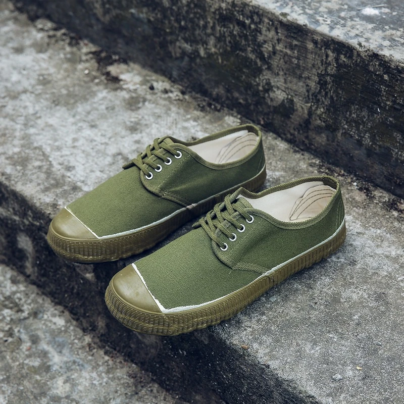 民工解放鞋男女工地耐磨防滑透气帆布鞋军训鞋作训劳保鞋黄球鞋男