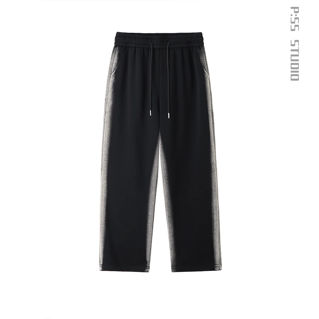 胖俗俗2024【水洗抽绳休闲裤】早春新款时尚高街潮酷百搭直筒长裤