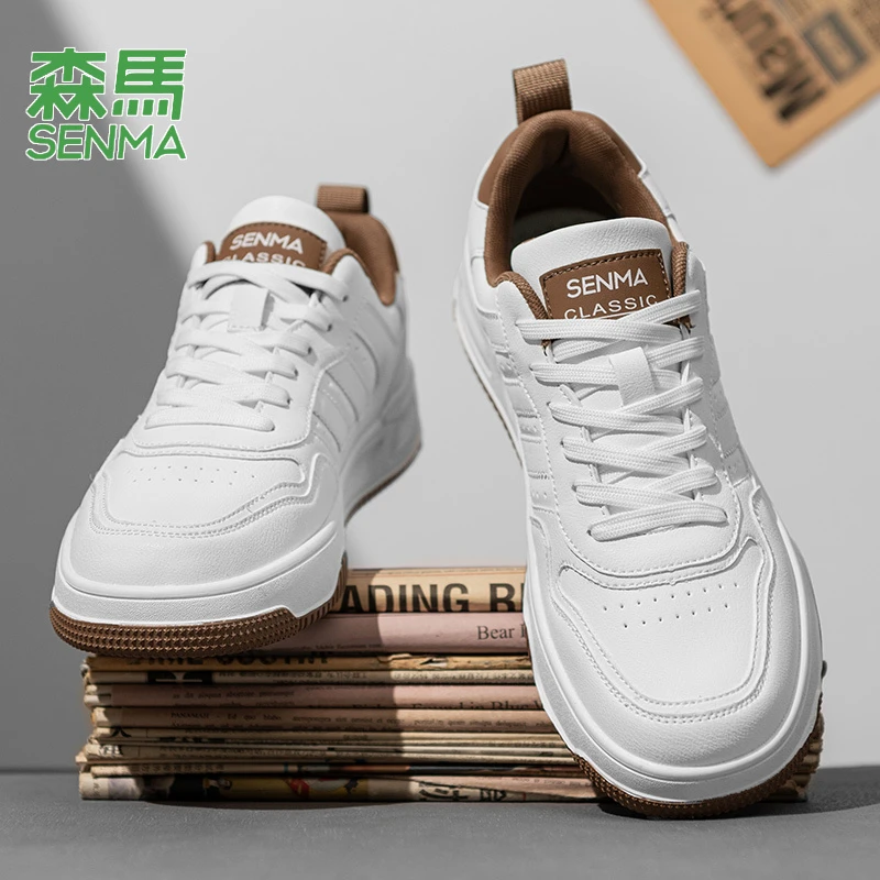 森马男鞋冬季潮牌百搭休闲白色板鞋学生运动皮面软底高级感小白鞋