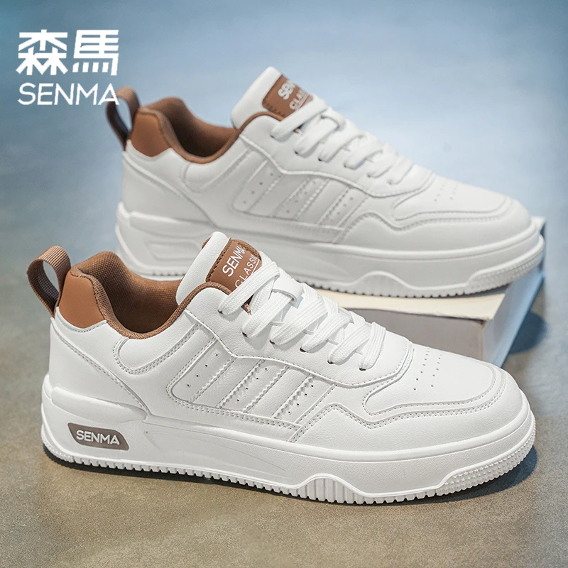SENMA/森马男鞋春秋秋季潮流百搭白色休闲板鞋学生运动厚底小白鞋