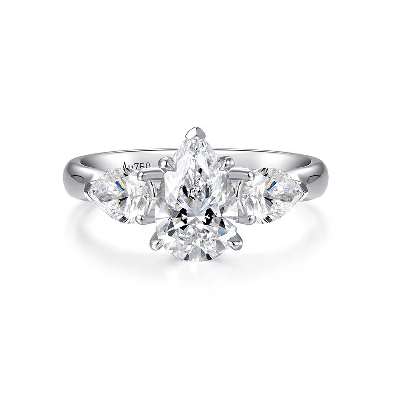 实验室培育钻石力量钻石18k金培育钻石戒指时尚简约女戒独特光芒