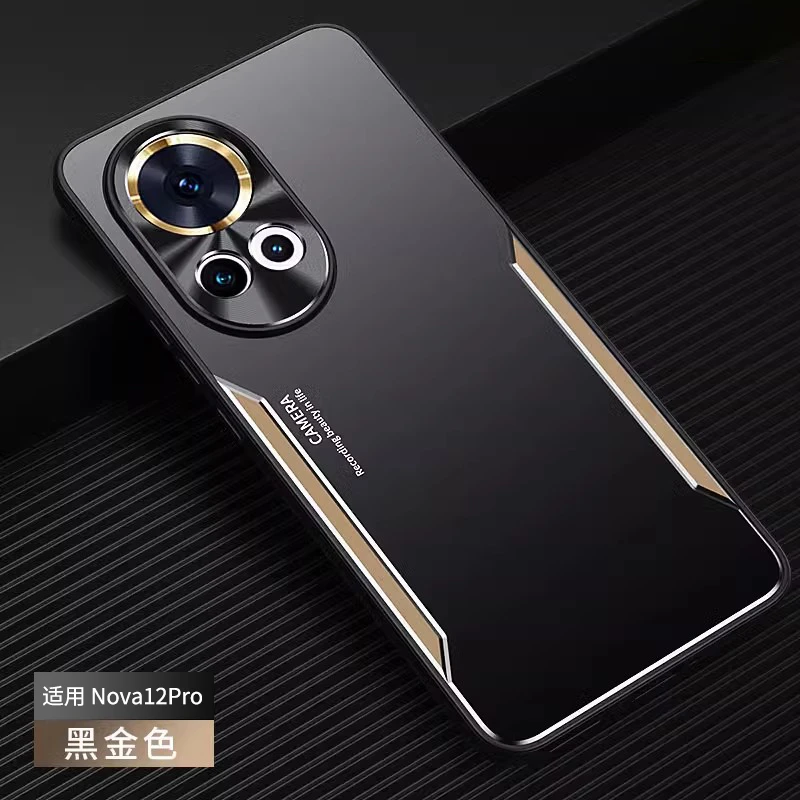 适用华为nova13手机壳nova12pro金属新款时尚nova13pro全包壳防摔