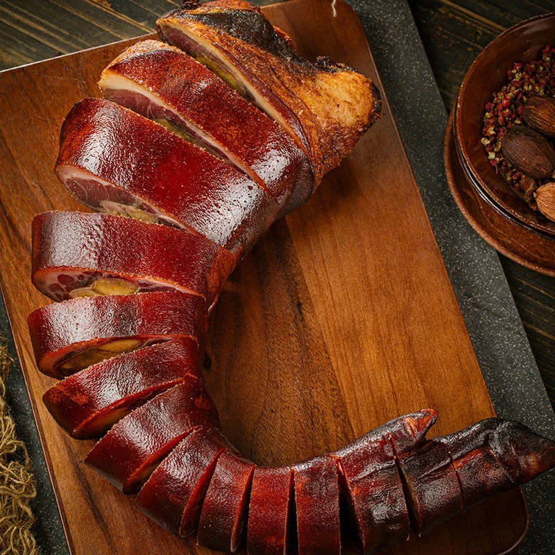 四川腊猪脚蹄2斤装烟熏腊肉真空包邮.bj