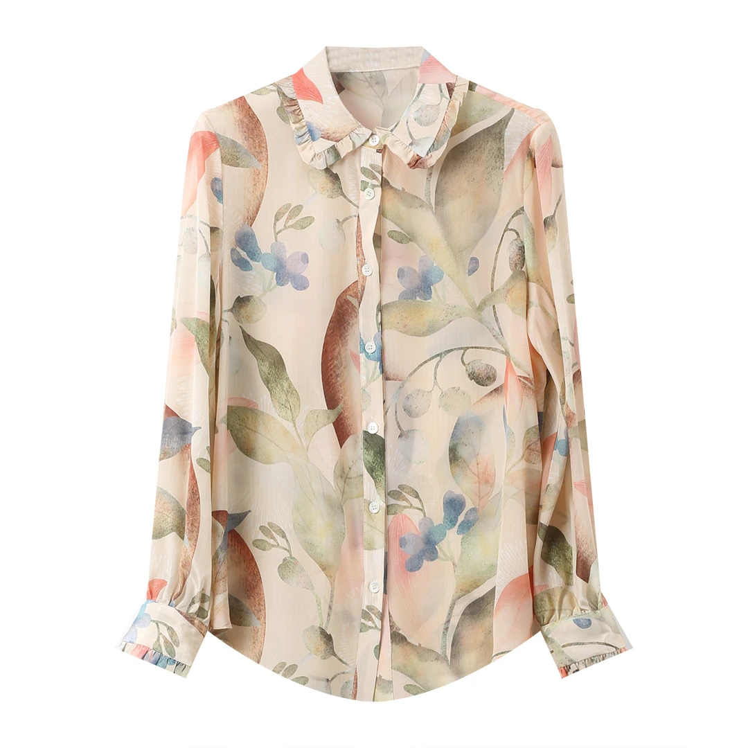 【果缎】新款桑蚕丝衬衫    ZSHC-2222