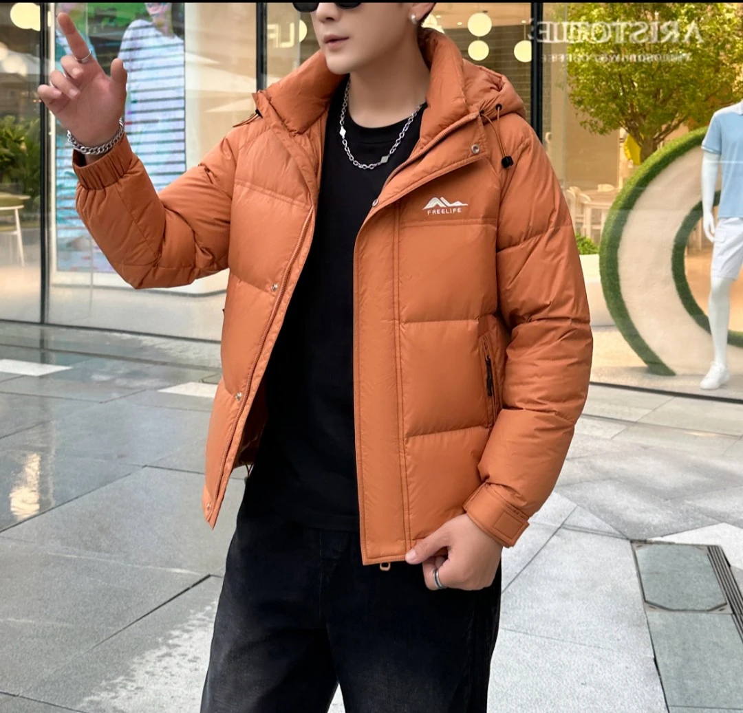 85531#冬季男士连帽短款加厚保暖外套