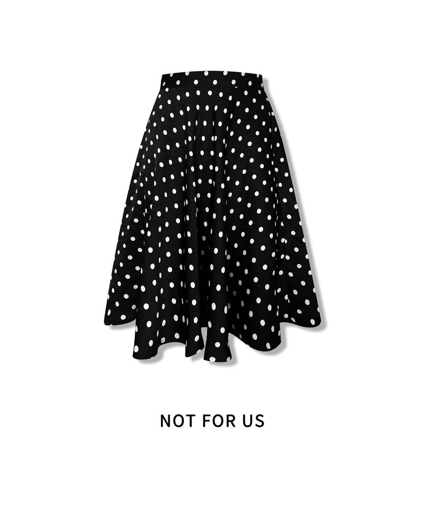 NOT FOR US 25SS【沈梦辰同款】黑色波点半身裙