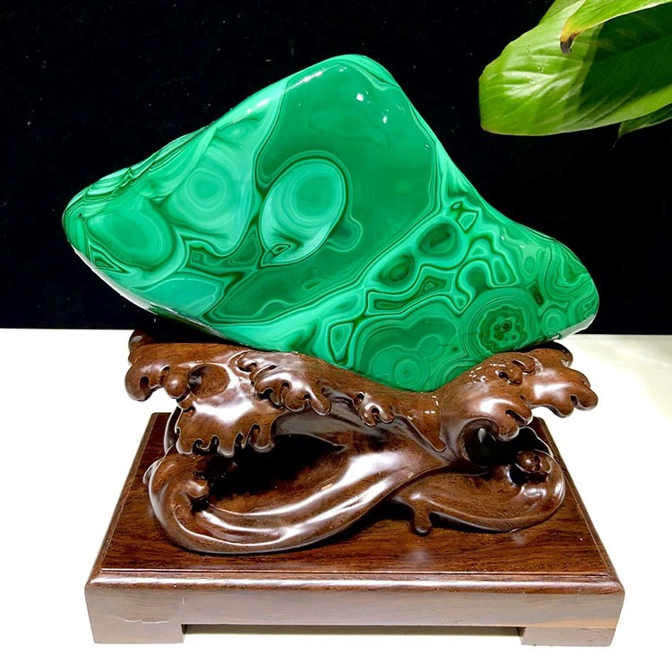 年年有余精品收藏天然孔雀奇石家居摆件，规格18*11*20厘米 5.8斤