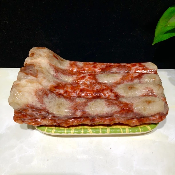 （排骨）天然猪肉石雕刻家居摆件！裸石尺寸23-13.5-6厘米，6.6斤