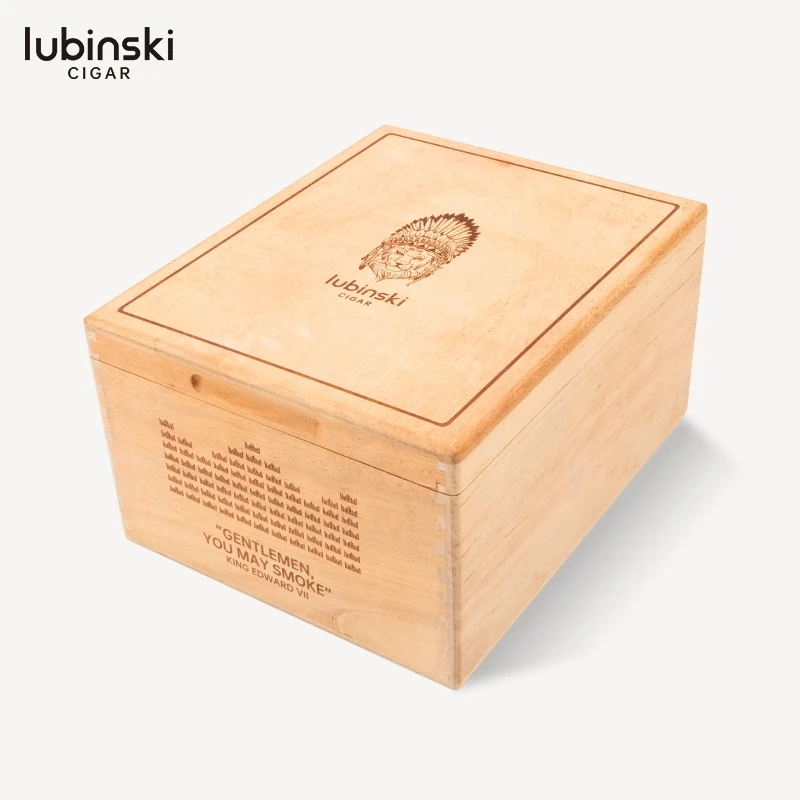 LUBINSKI雪茄醇化盒纯无油漆雪松木实木原木保湿箱西打木养茄柜用