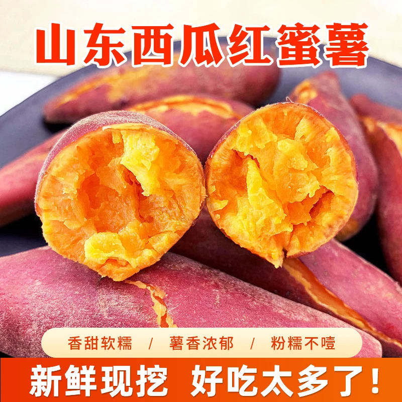 正宗沙地西瓜红蜜薯现挖地瓜山芋超甜板栗番薯粉糯软糯香甜可口