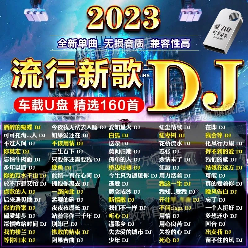 伤感情歌dj车载U盘抖音网红伤感dj流行情歌dj视频优盘无损高品质