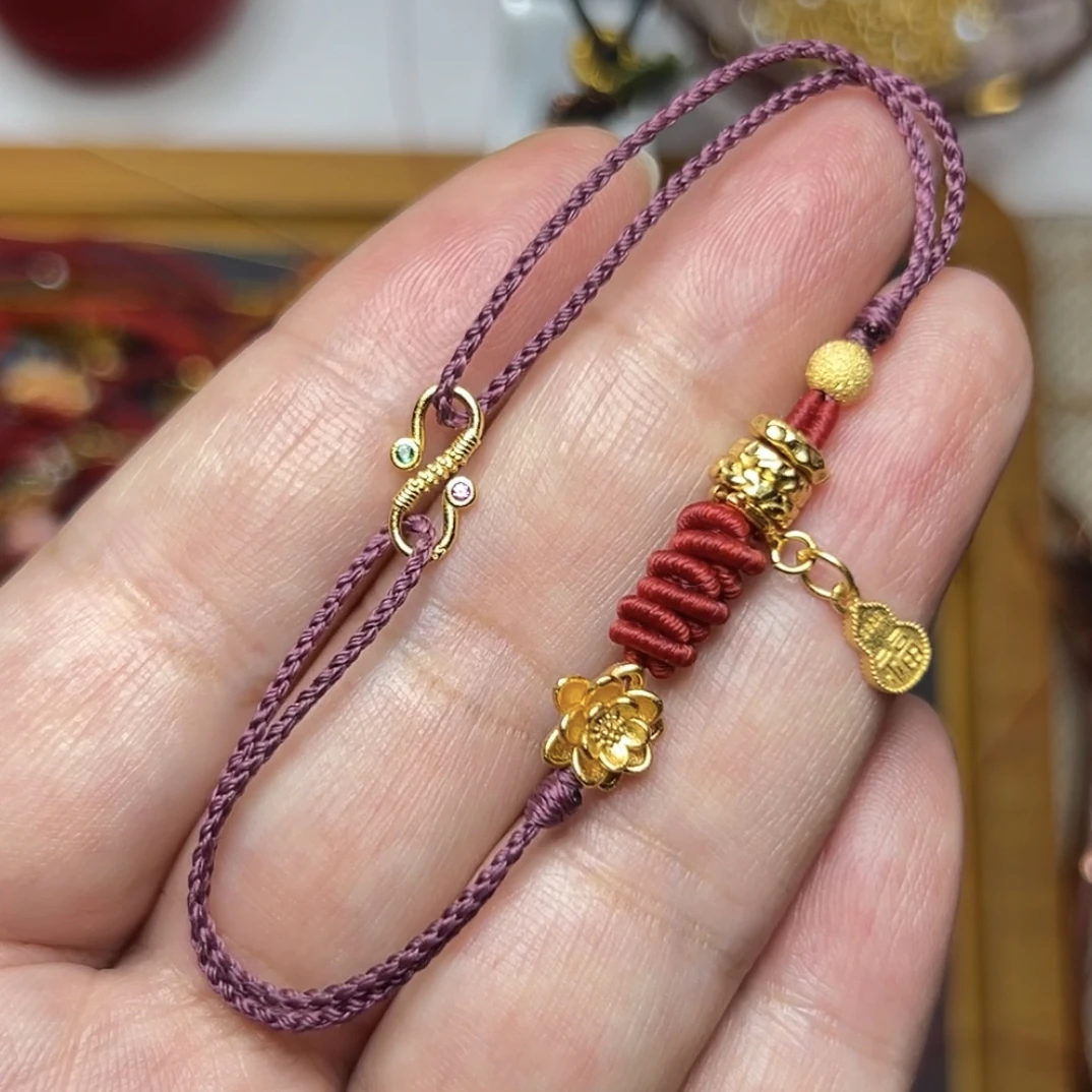 925银布艺银制品 可调节款手绳脚绳围度15-25厘米内