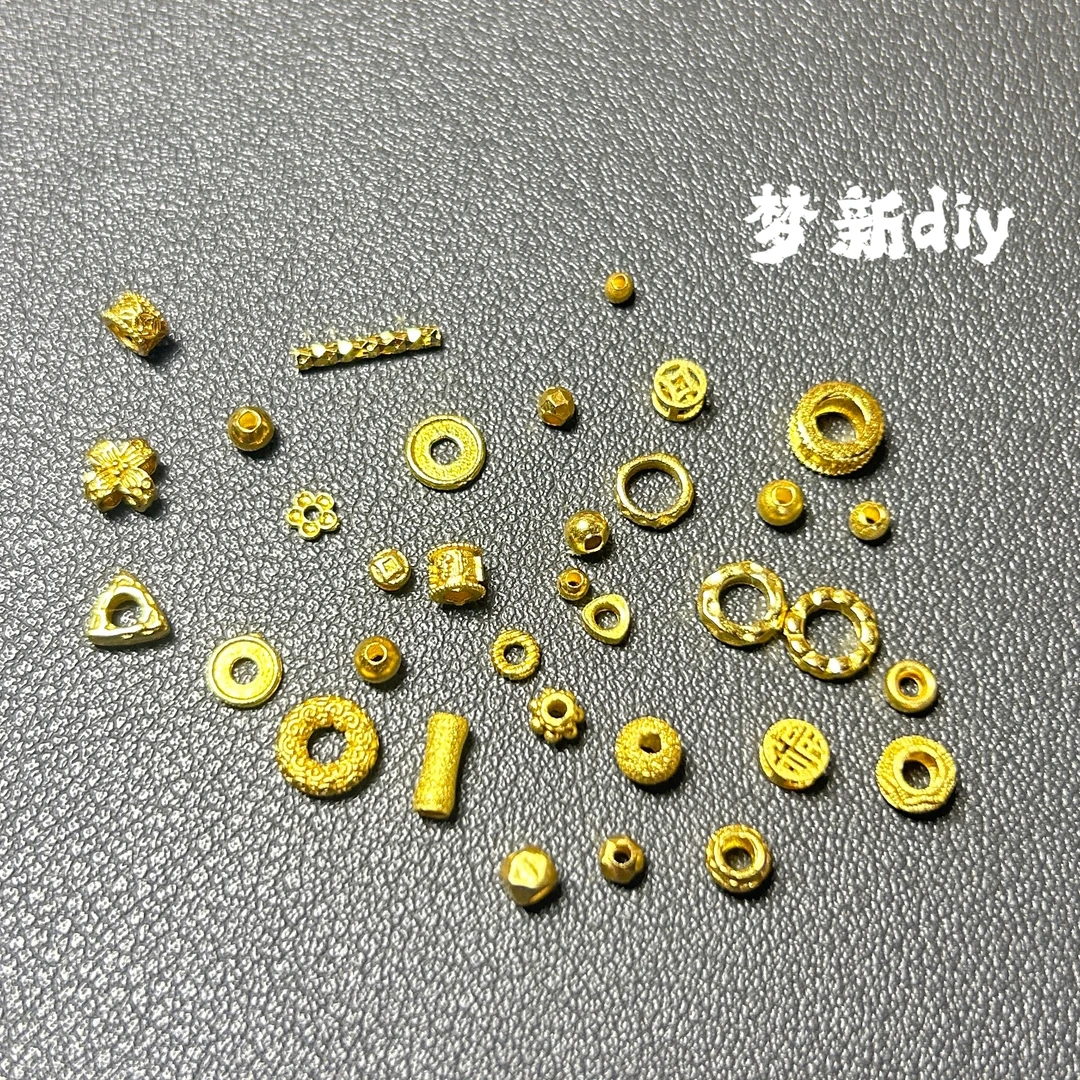 925银银制品 银镀金diy配件隔珠、隔片、隔圈，小，注意尺寸
