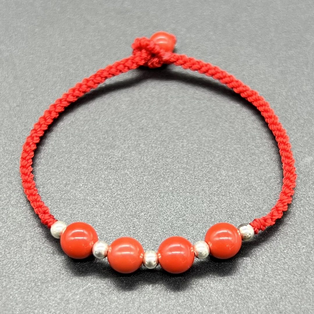 含辰砂工艺品保真朱砂手链红砂紫金砂轻奢时尚男士女士情侣款