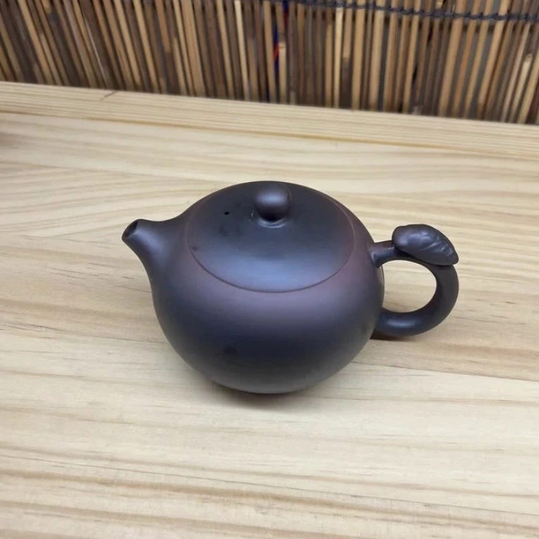 吾家凤鸣紫陶一鸣惊人泥壶西施凤鸣壶纯手工黑金250毫升（林永南）