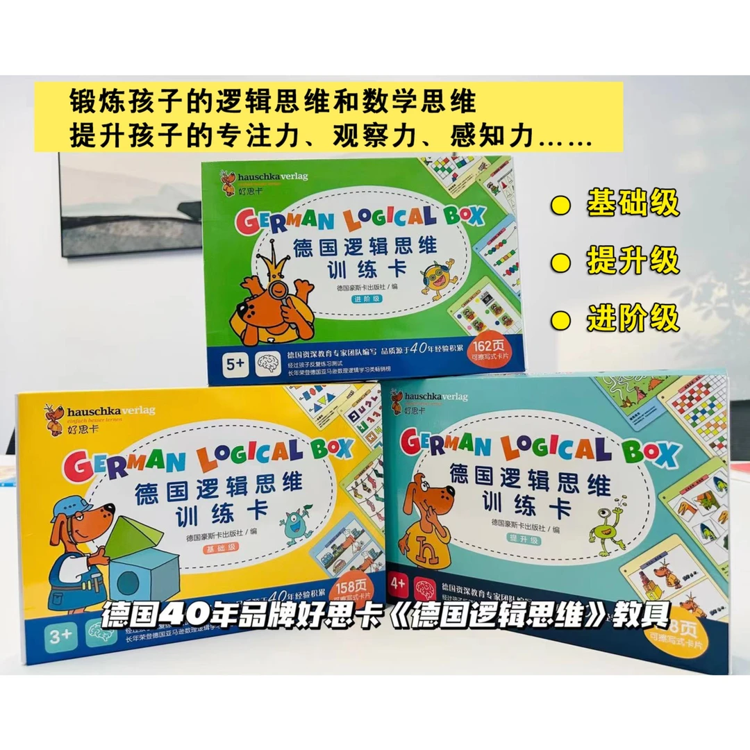 德国逻辑思维训练卡——锻炼孩子的逻辑思维和数学思维训练好卡