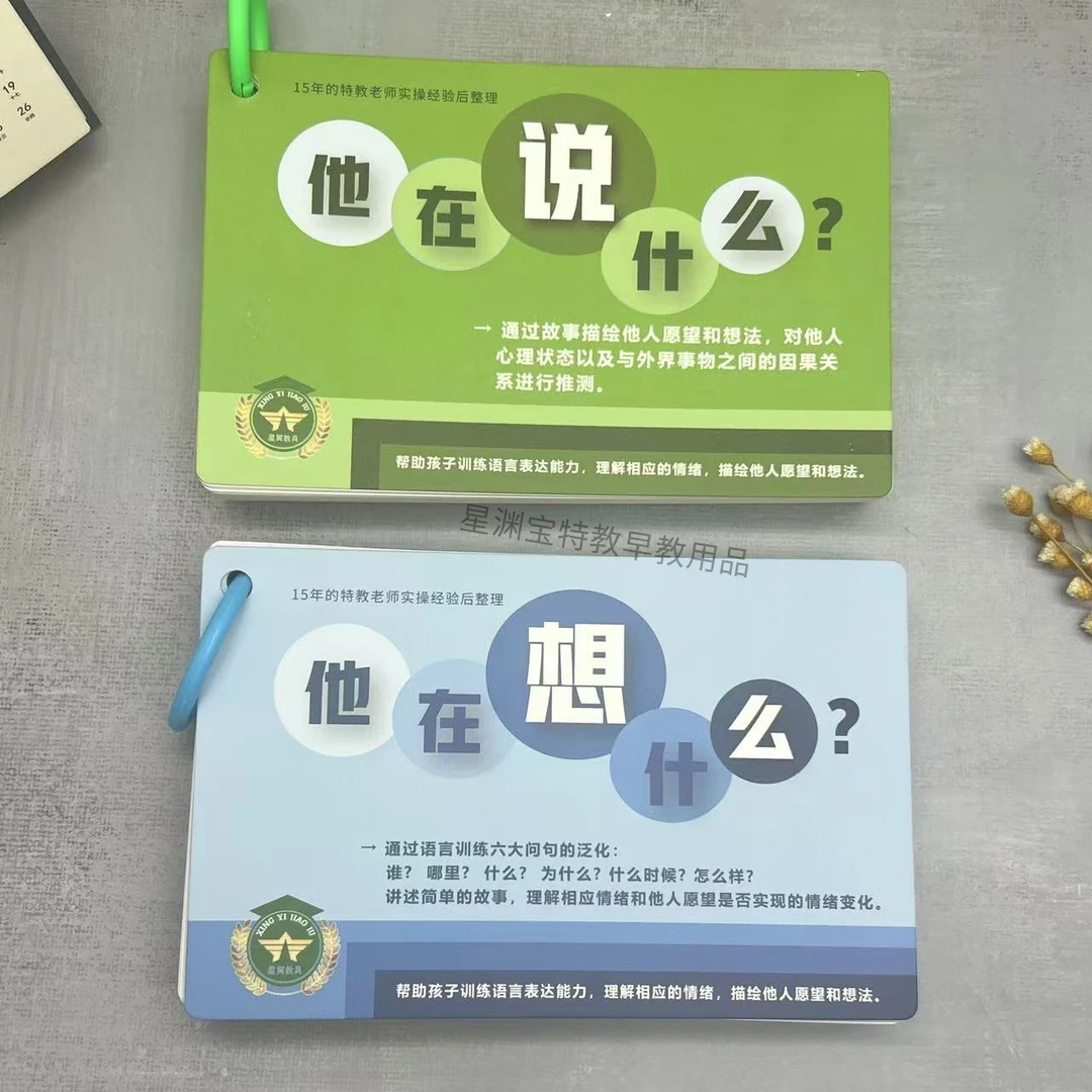 他在想什么+他在说什么—提升理解他人想法和情绪训练卡语言启蒙