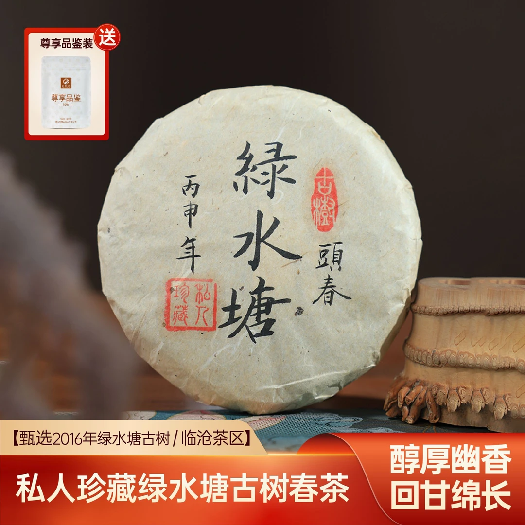 绿水塘/临沧茶区古树头春普洱生茶/2016年/紧压茶 带茶样