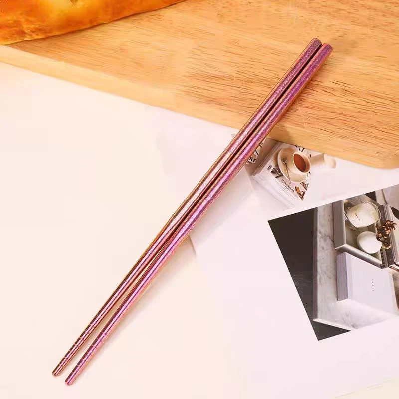 纯钛筷高档结晶冰花筷抗菌防霉