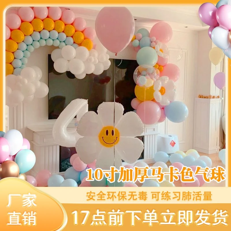 马卡龙色加厚10寸气球开业活动婚庆生日KTV酒吧 结婚婚房装饰布置