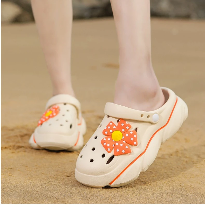 B201-400微瑕eva洞洞鞋女款沙滩包头网红厚底女士夏季外穿