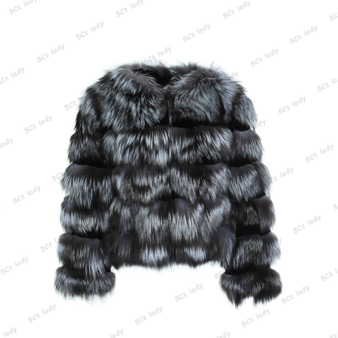 五克拉老板娘 时尚渐变毛皮外套5D2216457