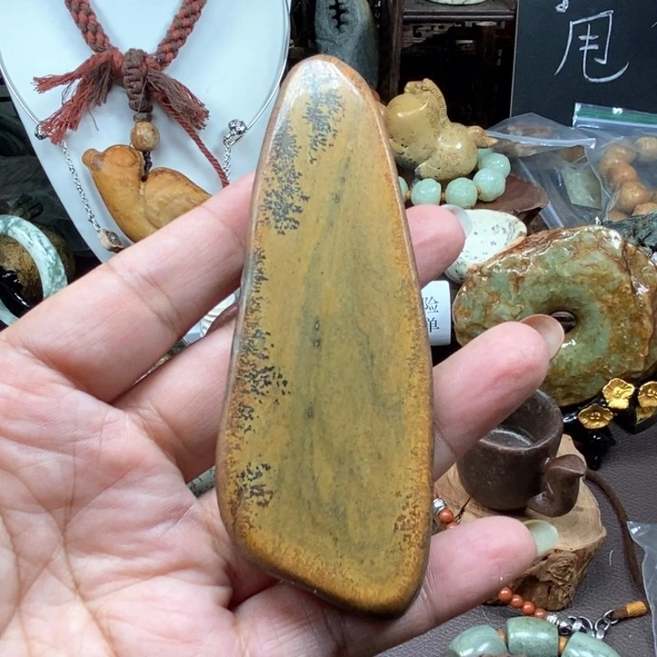 岫岩河磨玉(透闪石质玉)挂件未镶嵌启*星