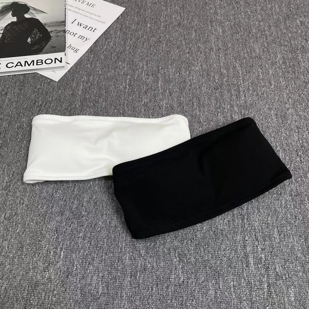 80717余小鱼 两色可拆卸胸垫内搭打底简约基础百搭纯色裹胸女装