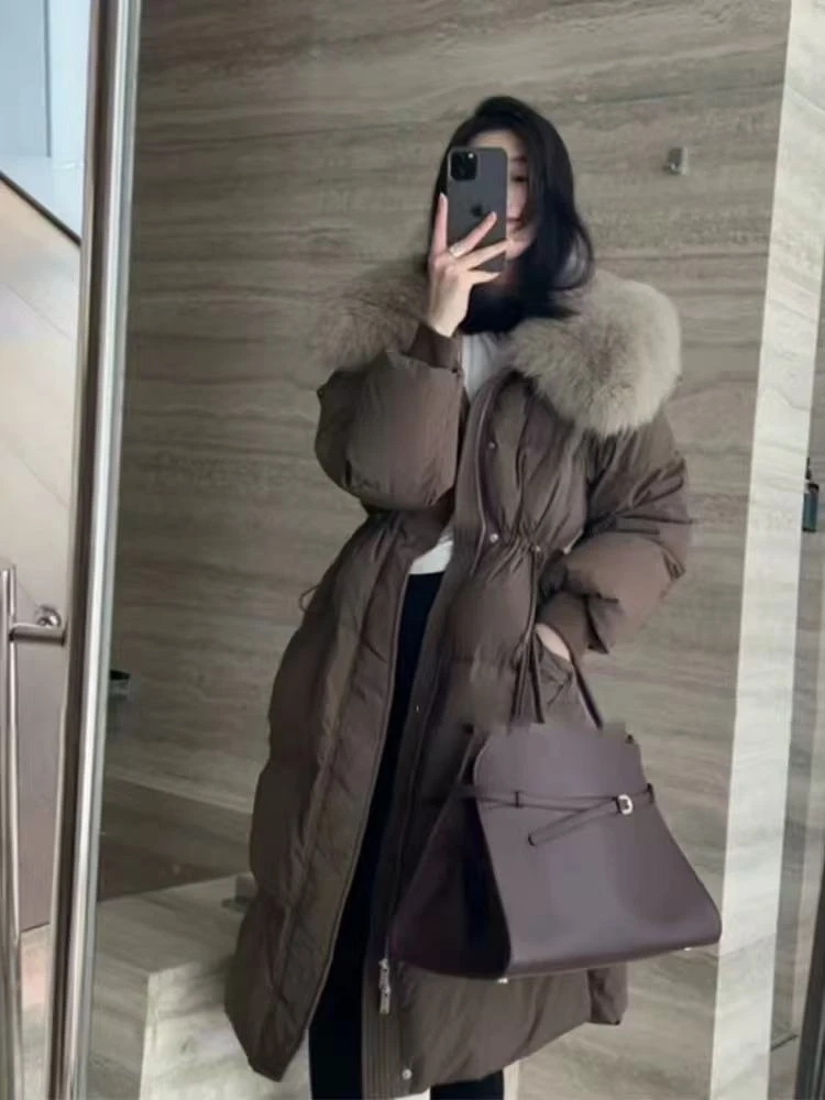 《李不了专属》羽绒服冬季新款保暖白鸭绒韩系长款外套Yxc8827-a